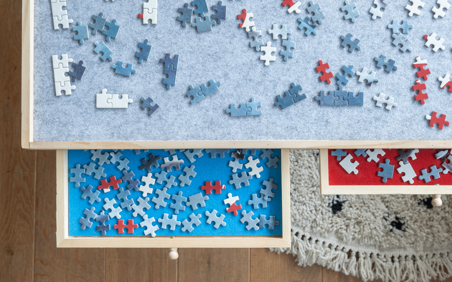 Ergonomische Puzzelplaat - 1500 Stukjes – 4 Lades - BREND - afbeelding 3