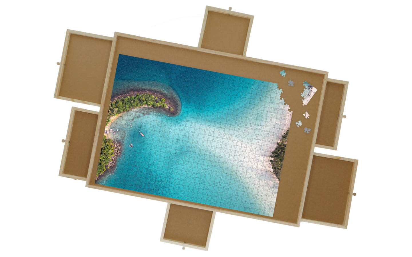 Puzzelplaat - 1000 Stukjes – Puzzelbord met 6 Lades – BREND - afbeelding 1