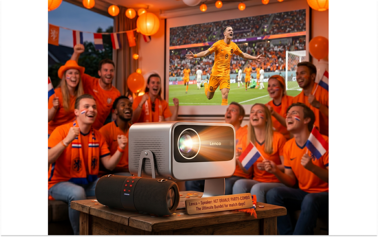 WK Home Stadium Bundel: Beamer + Speaker + Kabel - afbeelding 10