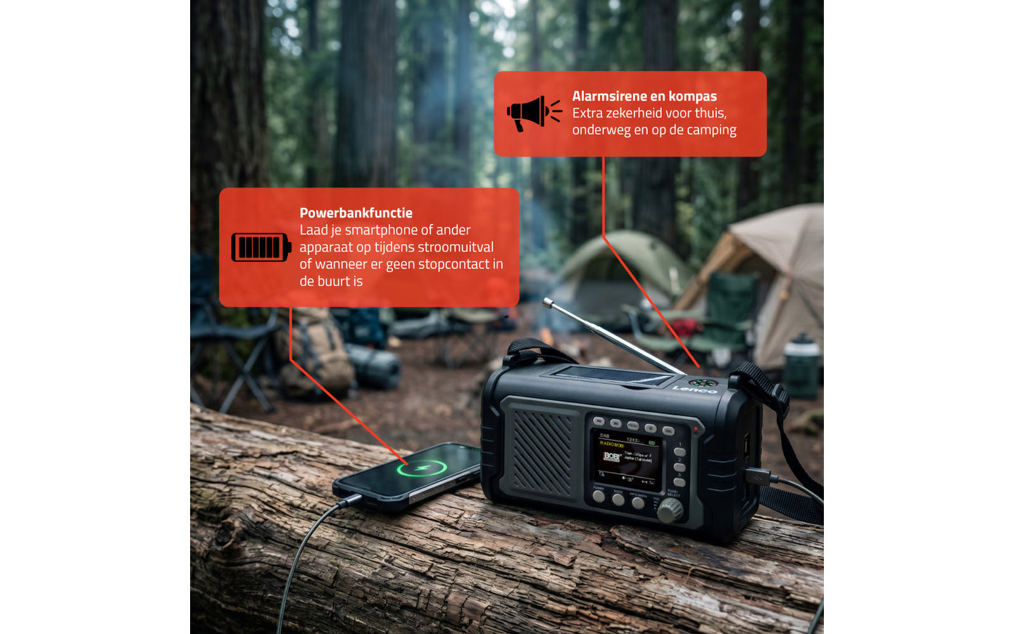 Lenco Noodradio (DAB+/FM & Powerbank) - afbeelding 4