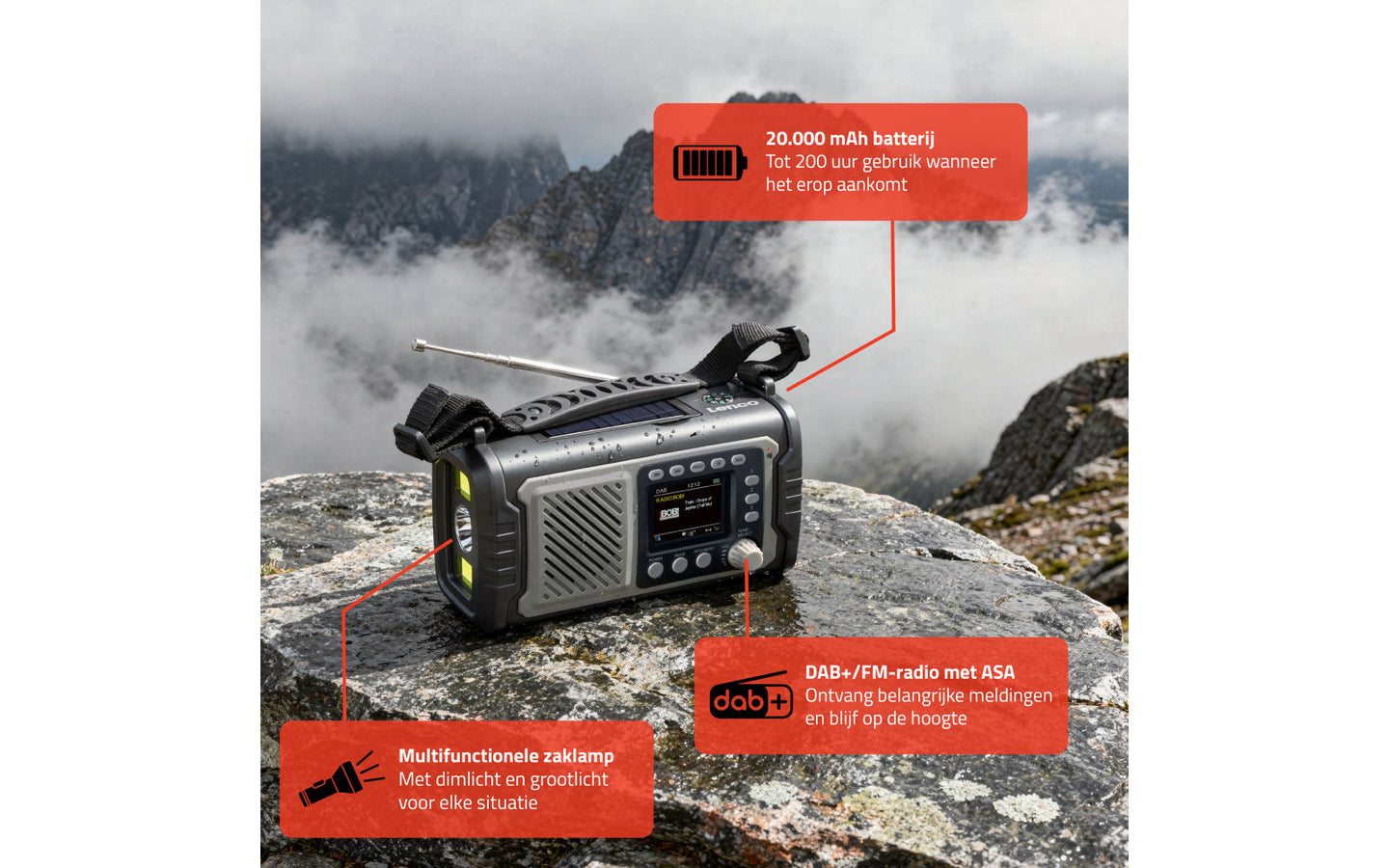 Lenco Noodradio (DAB+/FM & Powerbank) - afbeelding 3