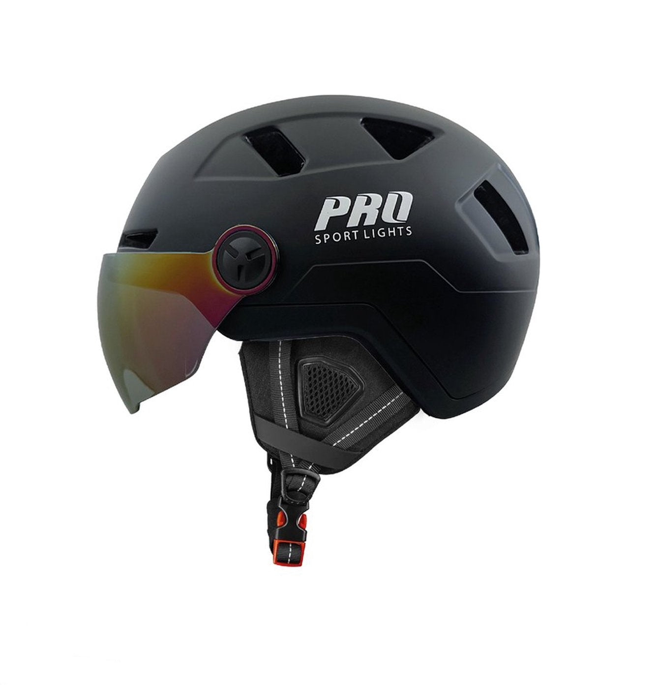 Flashdeal: Fietshelm met vizier en oorwarmers - Pro Sports Lights - L - afbeelding 1